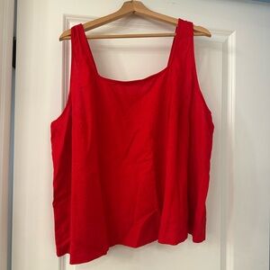 Red Women's Scoop Neck Tank Top - Classic Summer Layering